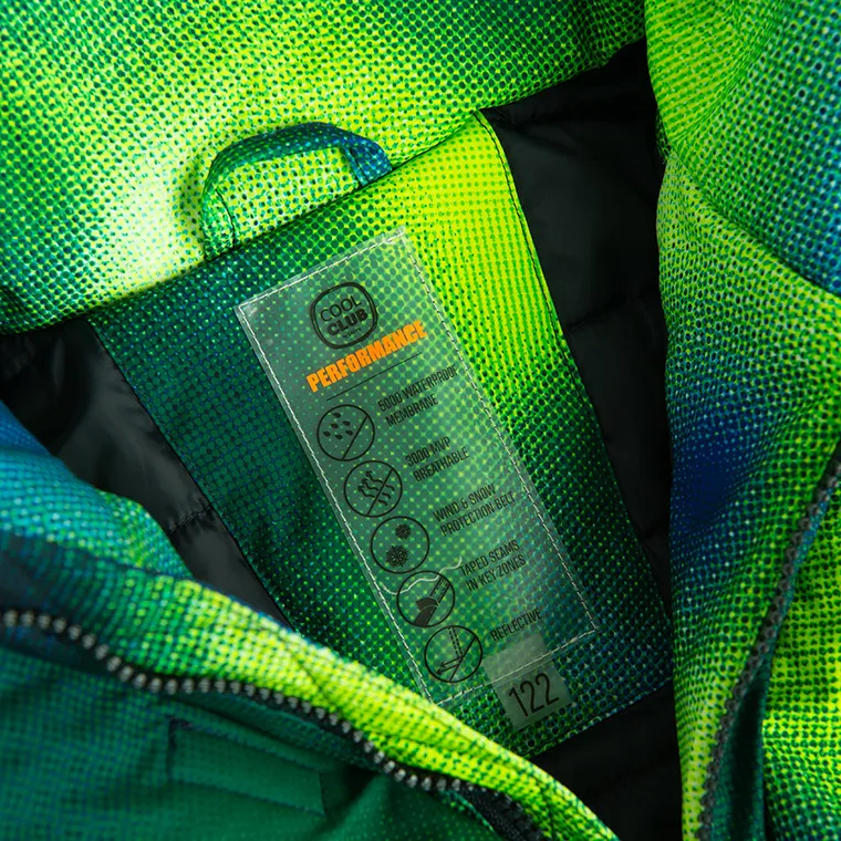 Cool Club, Geaca de schi impermeabil pentru baieti, cu gluga, calduroasa, verde