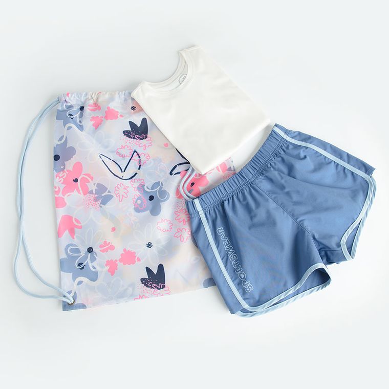 Cool Club, Set pentru fete, Tricou, Pantaloni scurti, Rucsac cu snur, mix