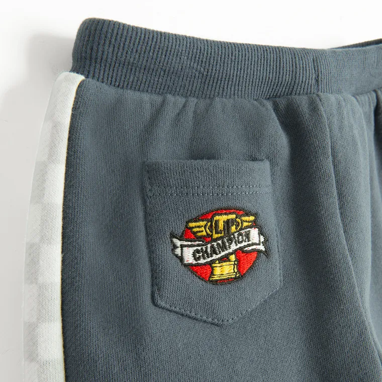 Cool Club, Trening pentru baieti, alb-albastru, imprimeu Cars