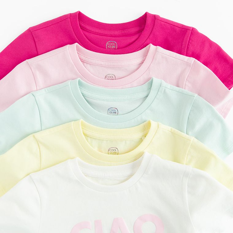 Cool Club, Tricou pentru fete, mix, set, 5 buc.