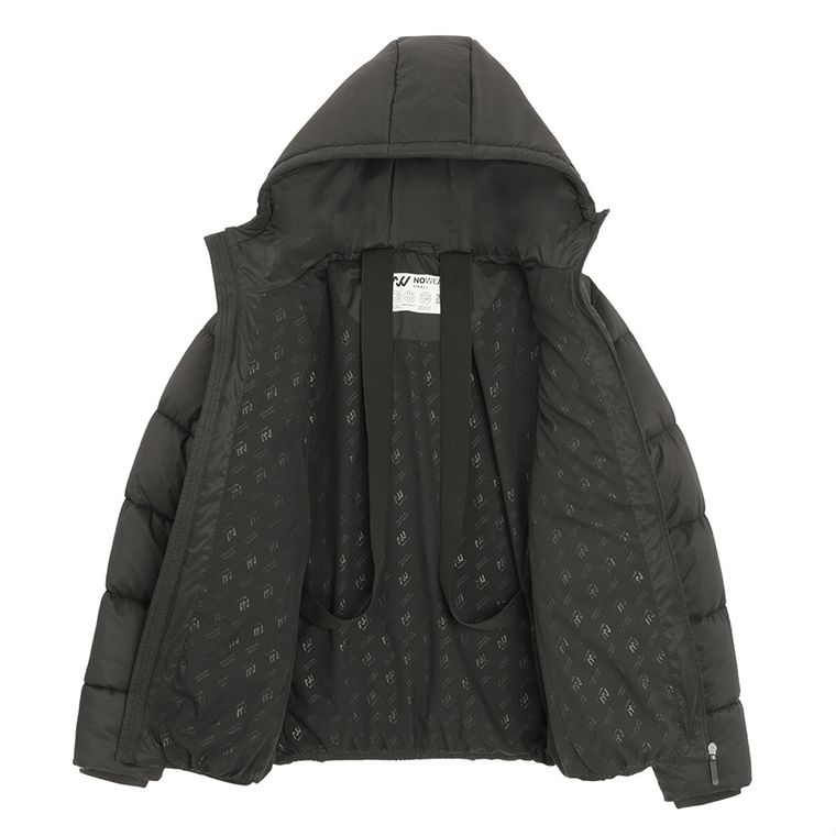 Geaca neagra calduroasa cu gluga NOWEAR