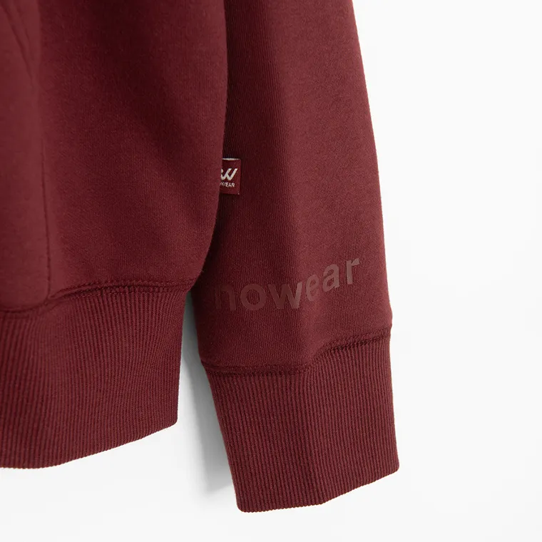 Hanorac oversize bordo cu fermoar unisex NOWEAR