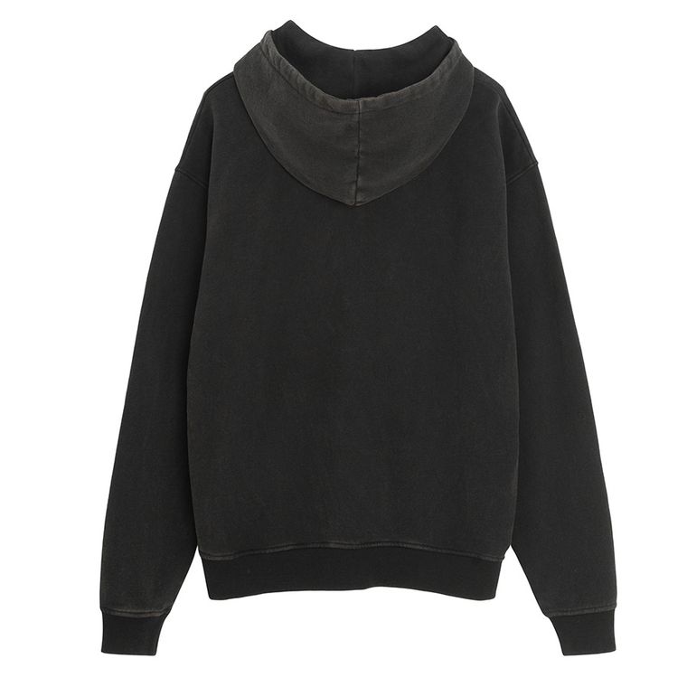 Hanorac oversize negru cu fermoar NOWEAR
