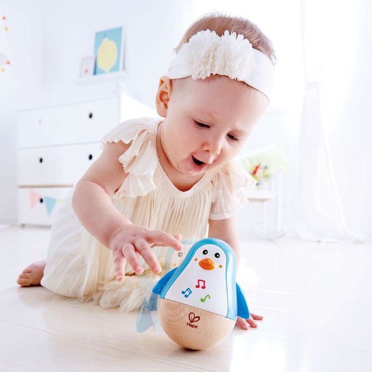 Hape, Pinguin muzical, hopa-mitica, jucarie pentru bebelusi