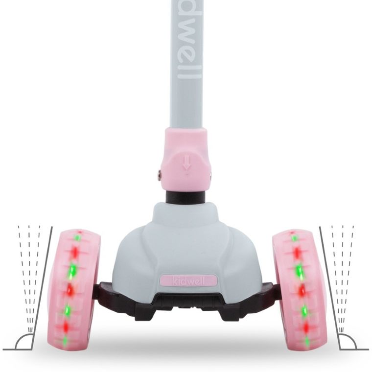 Kidwell, Jax, trotineta cu 3 roti, gri-roz