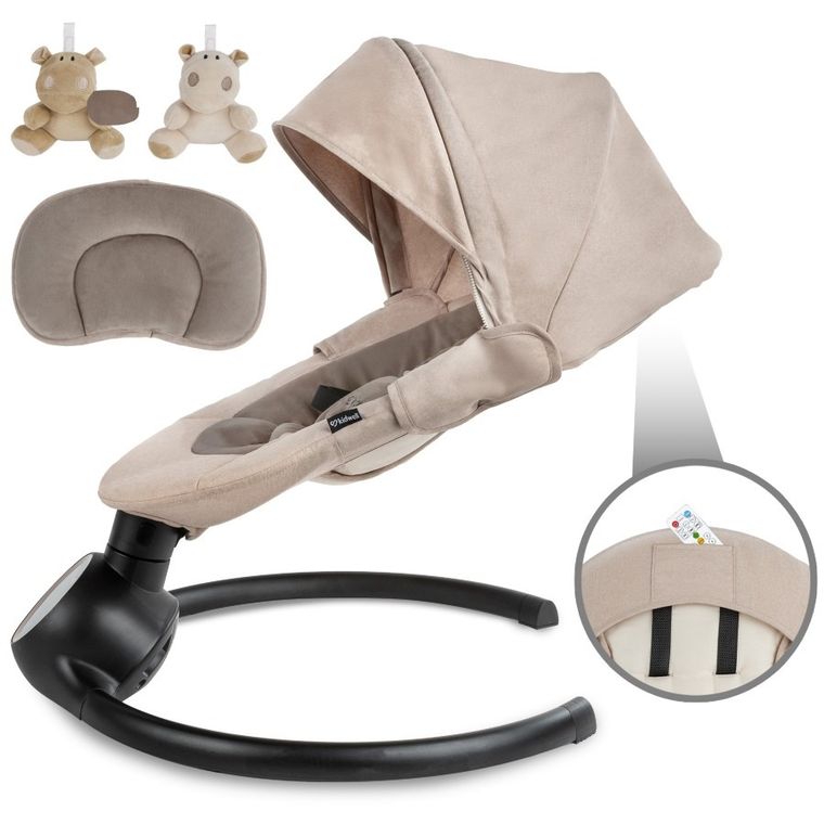 Kidwell, Reve, Scaun electric pentru bebelusi, 2in1, bej-auriu
