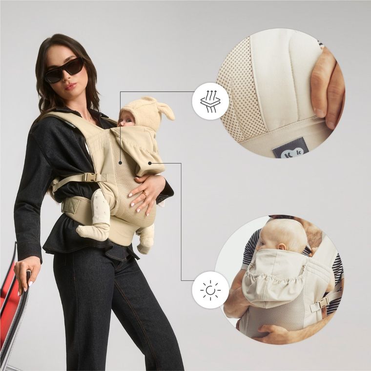 Kinderkraft, CarryBee, marsupiu ergonomic, grey