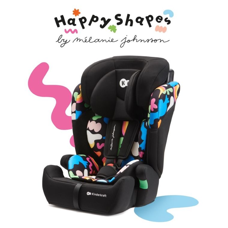 Kinderkraft, Comfort Up, I-size, scaun auto, 76-150 cm, Happy Shapes