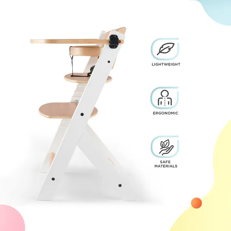 Kinderkraft, Enock, scaun pentru hranire copii 3in1, negru