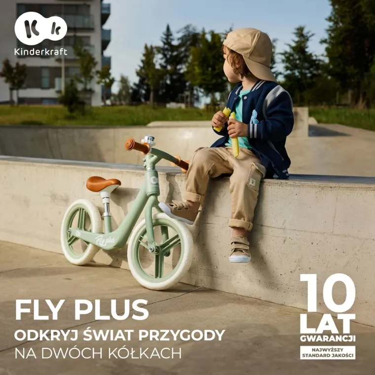 Kinderkraft, Fly Plus, bicicleta fara pedale, Baby Blue