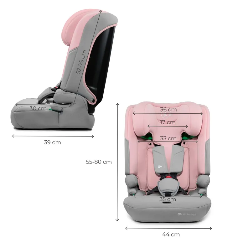 Kinderkraft, I-Comfy, scaun auto 3in1, i-Size, Pink, 76-150 cm