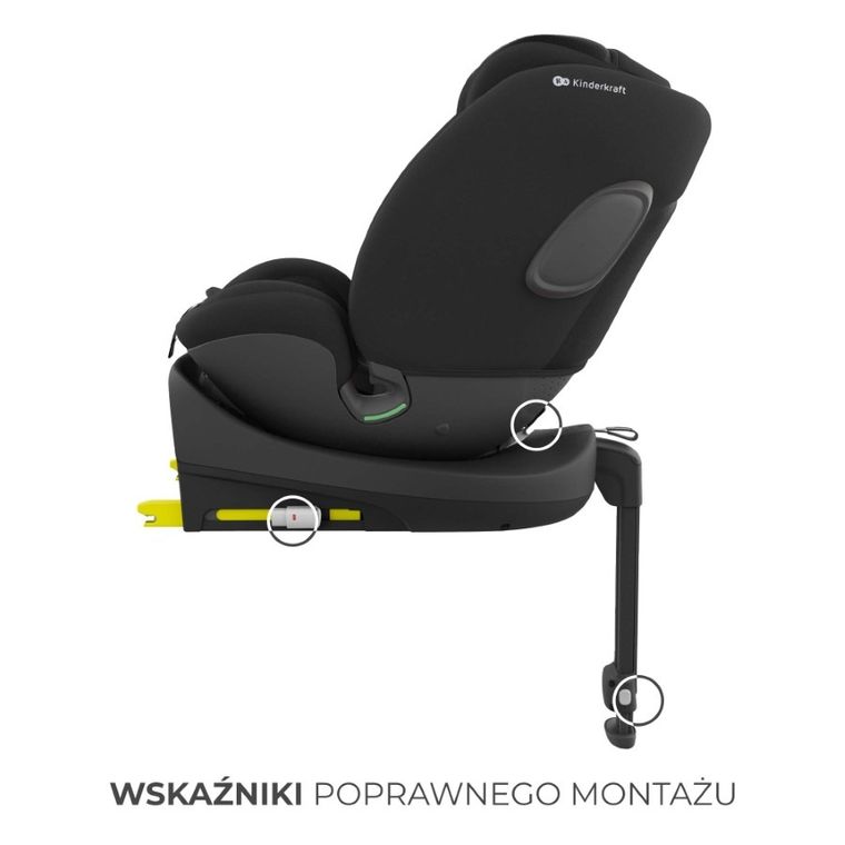 Kinderkraft, I-Fix, scaun auto, 61-150 cm, negru