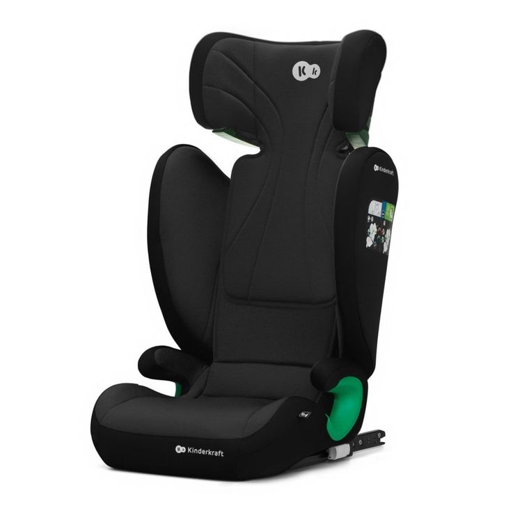 Kinderkraft, Junior Fix 2, I-Size, scaun auto pentru copii, Graphite Black, 100-150 cm, 15-36 kg