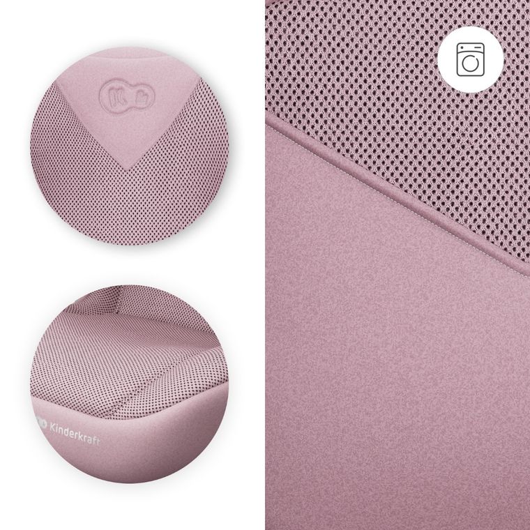 Kinderkraft, Junior Fix 2 Plus, i-Size, scaun auto, pink, 100-150 cm