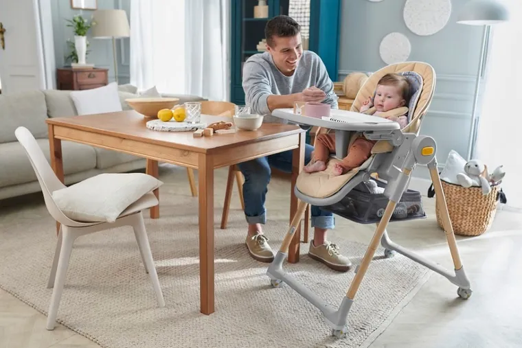 Kinderkraft, Lastree, scaun de masa, gri