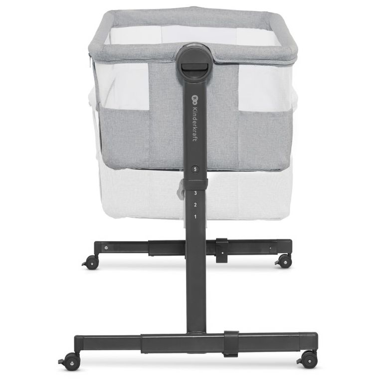 Kinderkraft, Neste Up 2, patut atasabil 2in1, gri deschis