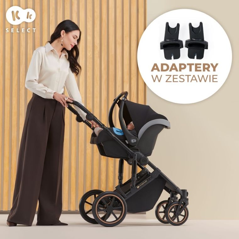 Kinderkraft, Prime 2, carucior multifunctional 2in1, Shadow Grey