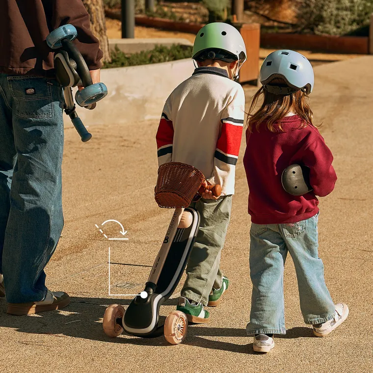 Kinderkraft, RAKET UP, trotineta LED cu 3 roti cu sezut, 2in1, Pink
