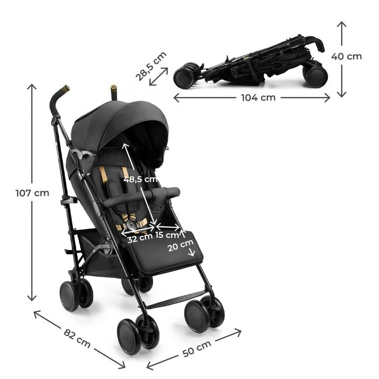 Kinderkraft, Siesta 2, carucior, Midnight Black