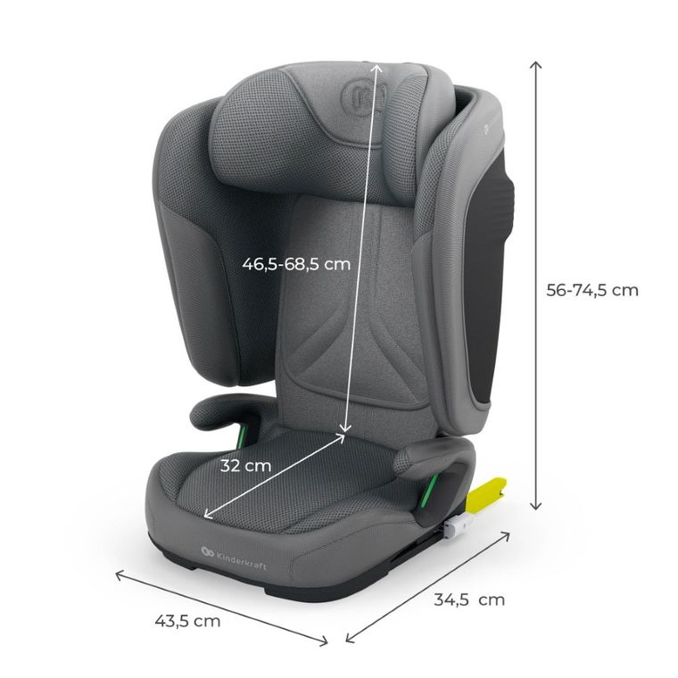 Kinderkraft, Unity 2, I-Size, scaun auto, Grey, 100-150 cm, 15-36 kg