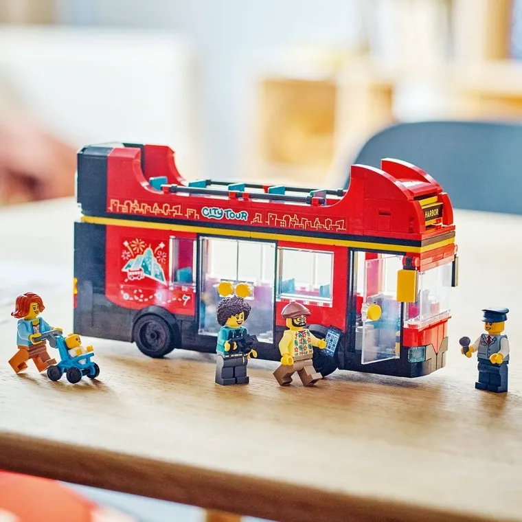 LEGO City, Autobuz turistic rosu cu etaj, 60407