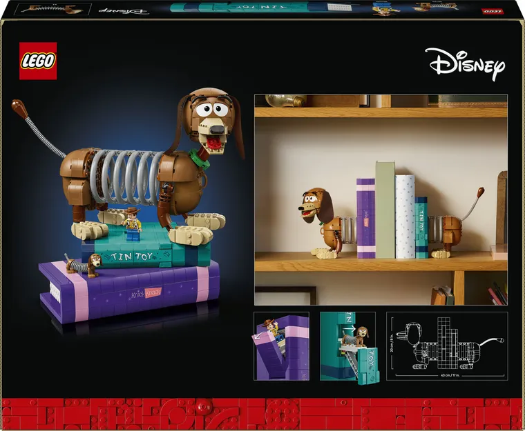 LEGO Disney Pixar, Opritoare de carti Cainele Slinky din Povestea jucariilor, 43301