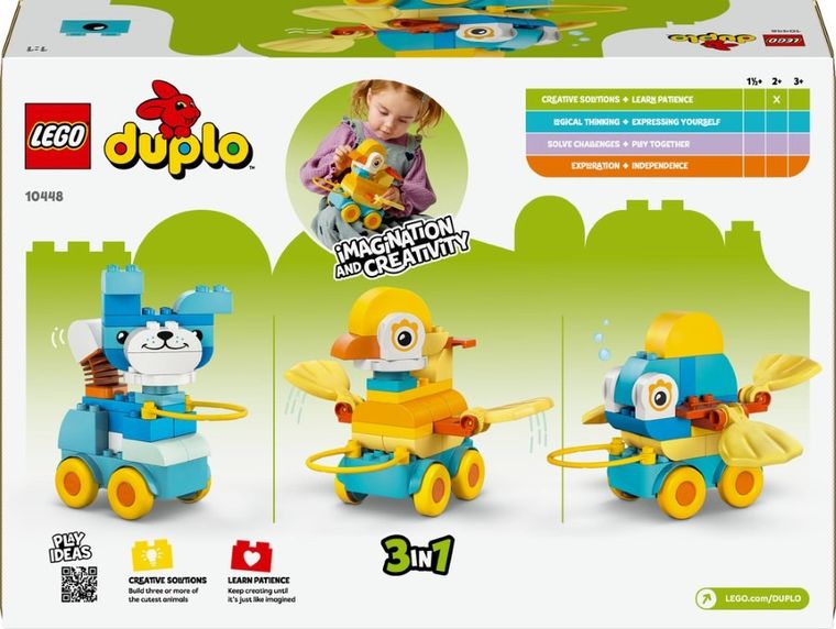 LEGO DUPLO Town, Animale pe roti 3 in 1, 10448