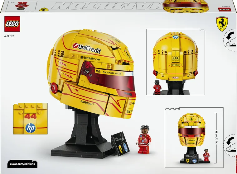 LEGO Editions Formula 1, Casca lui Lewis Hamilton Scuderia Ferrari HP, 43022
