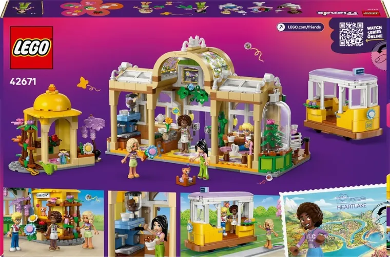 LEGO Friends, Cafenea cu multe plante si florarie, 42671