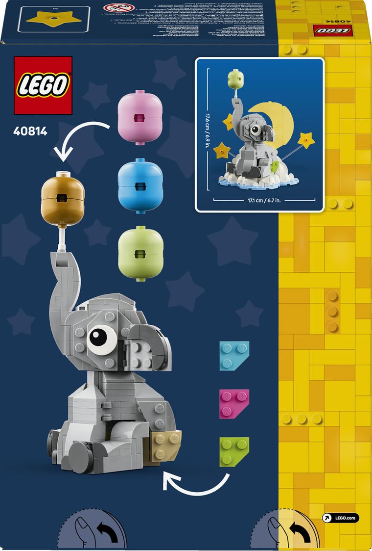 LEGO Iconic, Pui de elefant pe cer, 40814