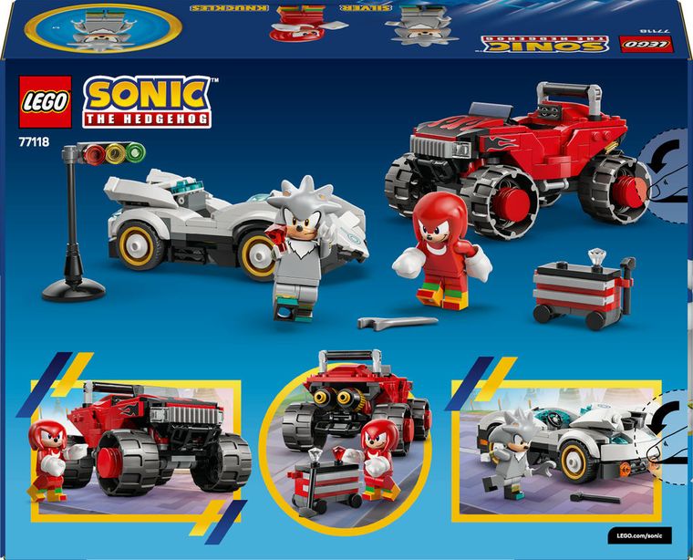 LEGO Sonic, Masina lui Silver vs Camionul gigant al lui Knuckles, 77118