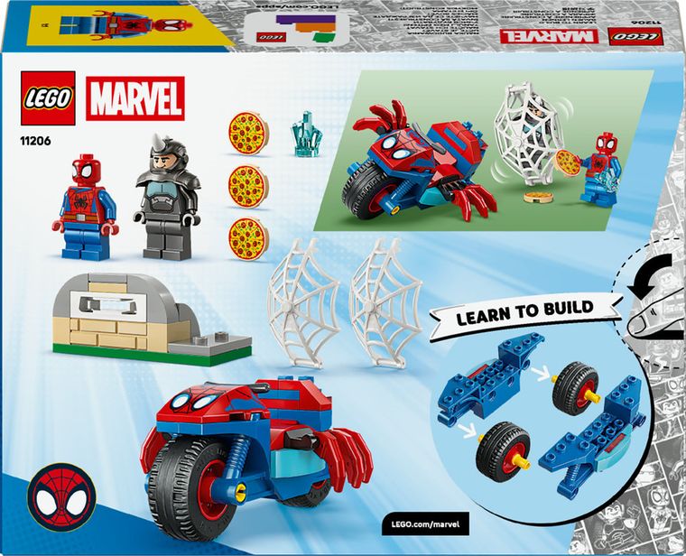 LEGO Spidey, Spidey pe motocicleta vs Rhino, 11206