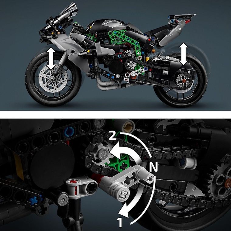 LEGO Technic, Motocicleta Kawasaki Ninja H2R, 42170