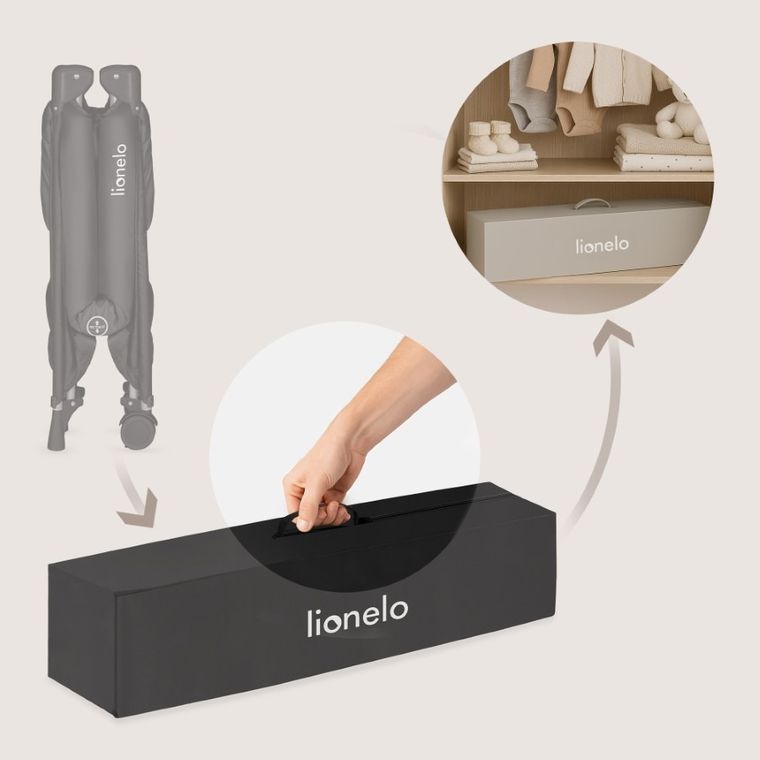 Lionelo, Amelie, patut de voiaj compact, Black Carbon