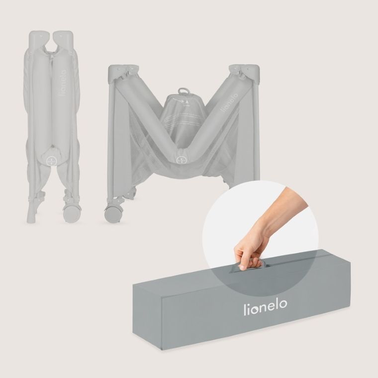 Lionelo, Amelie, patut de voiaj compact, Grey Concrete
