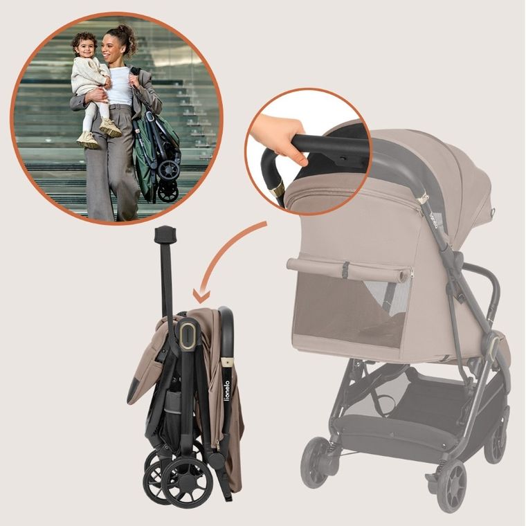 Lionelo, Bess, carucior de plimbare, Beige Sand