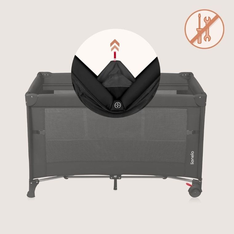 Lionelo, Ellen, patut de calatorie cu extensie mare 3in1, Black