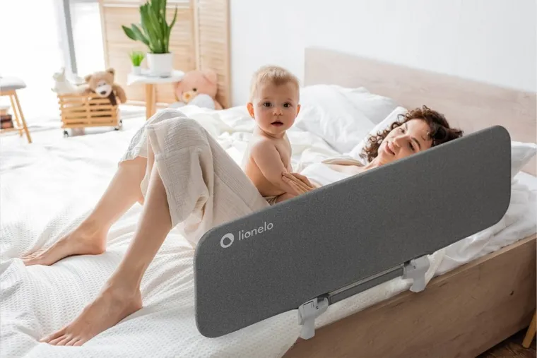 Lionelo, Lora, bariera de siguranta pentru patut, Beige Sand
