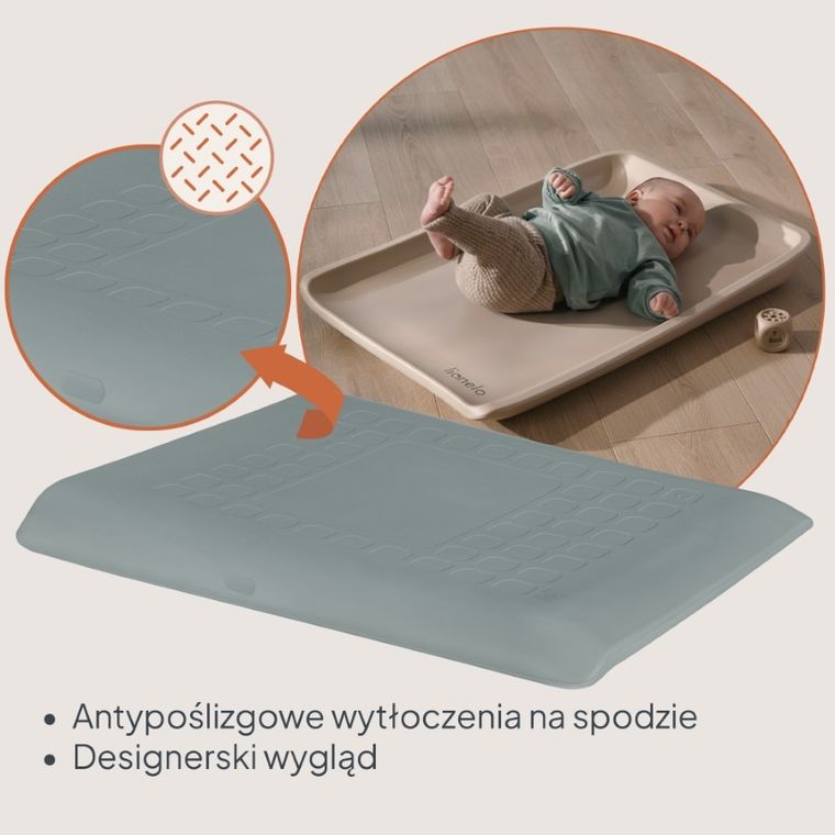 Lionelo, Megs, saltea multifunctionala pentru schimbat, Grey Dove