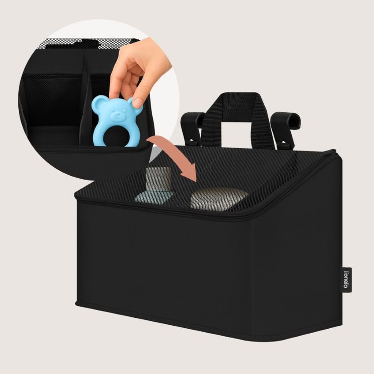 Lionelo, Sidepocket, organizator pentru patut, mediu, Black