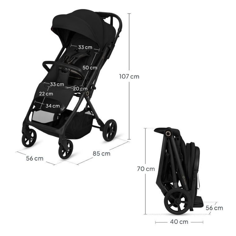 Lionelo, Tansi, carucior sport, Black Onyx