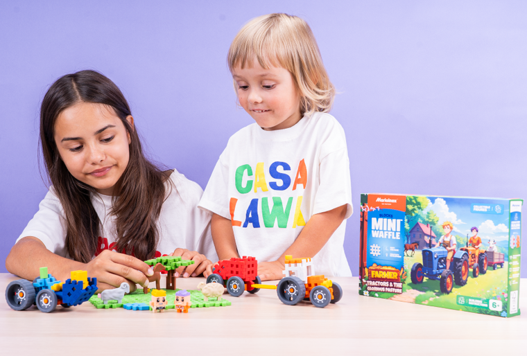 Marioinex, Mini Waffle, Fermier, set de constructie, 110 piese