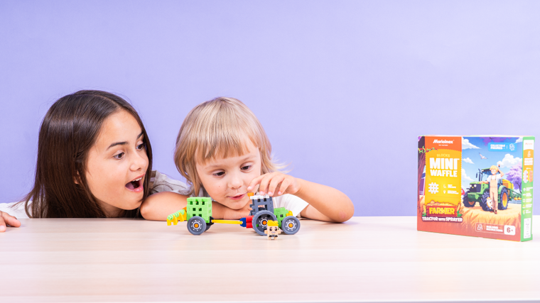 Marioinex, Mini Waffle, Fermier, set de constructie, 50 piese