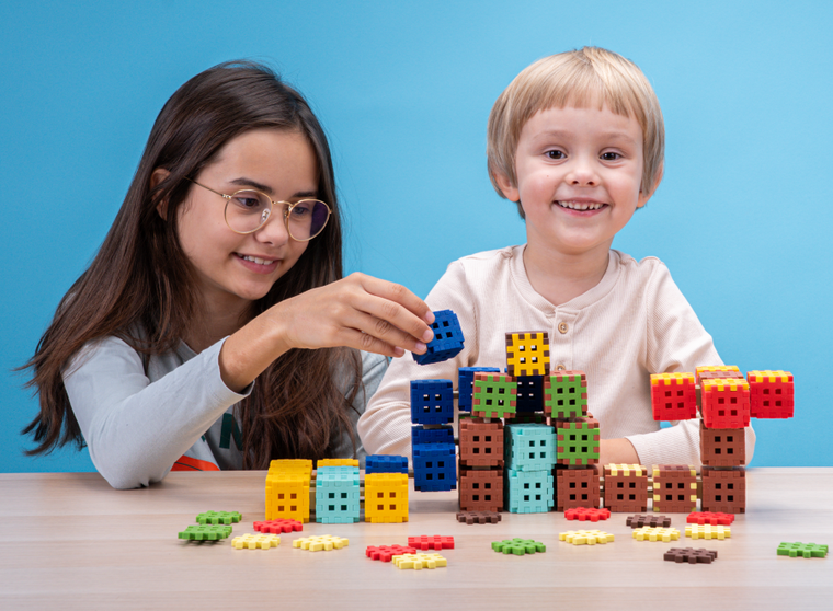 Marioinex, Mini Waffle, Green Blocks, set de constructie, 142 piese