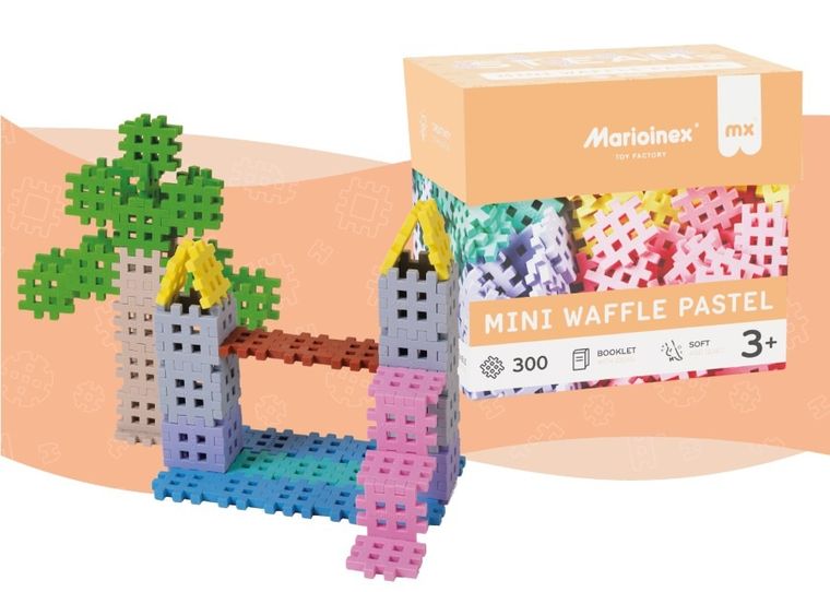 Marioinex, Mini Waffle, Pastel, set de constructie, 300 piese