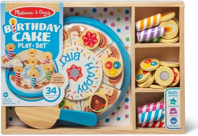 Melissa & Doug, Tort de ziua de nastere, jucarie din lemn