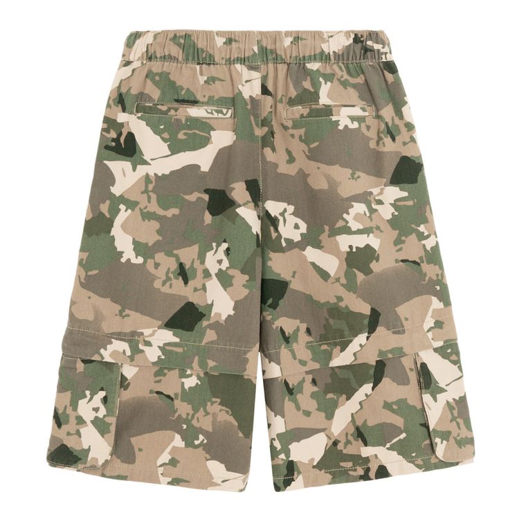 Pantaloni scurti cu model camuflaj si croiala baggy unisex NOWEAR