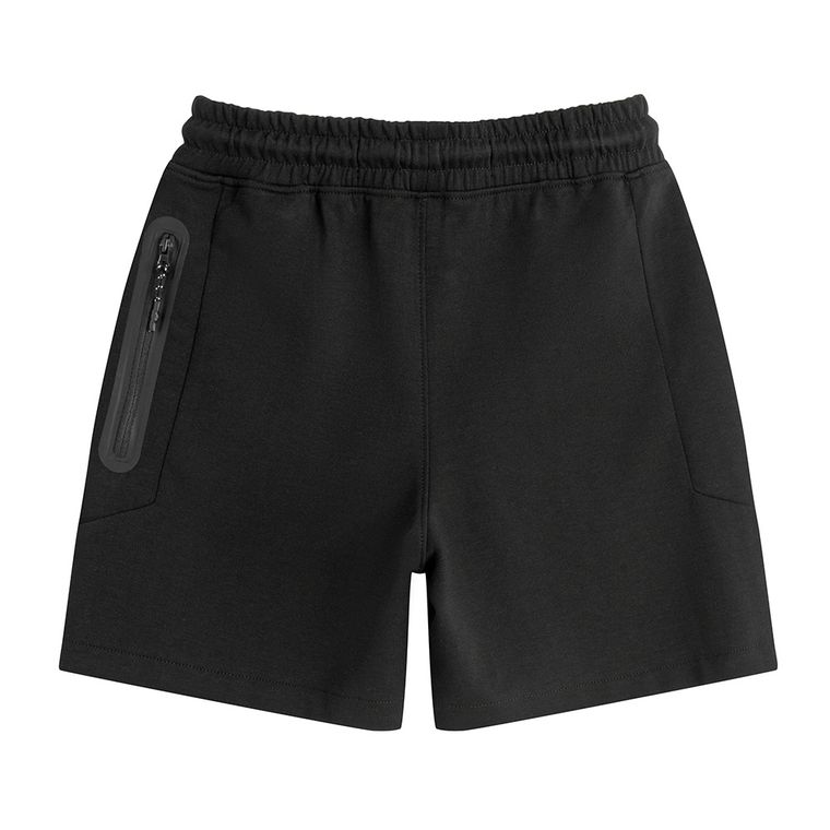 Pantaloni scurti regular negri cu snur NOWEAR