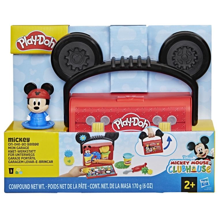 Play-Doh, Disney Jr, Mickey on-the-go Garage, set creativ