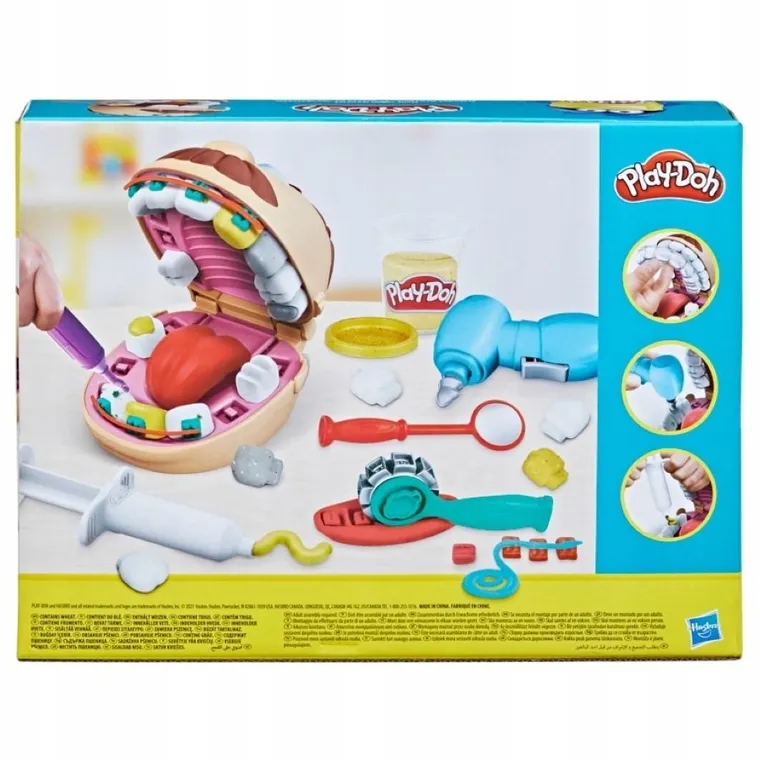 Play-Doh, Drill'N Fill Dentist, 8 cutii, set creativ